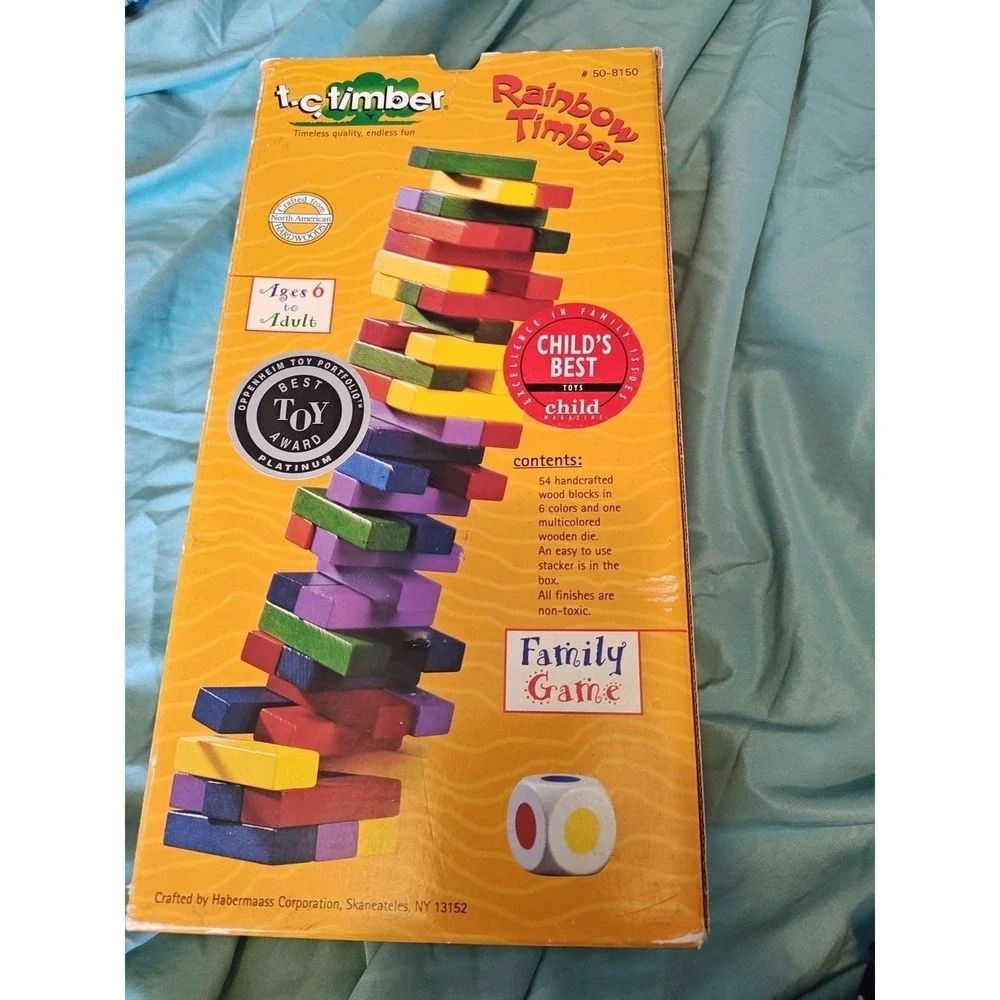 TC‎ Timber Rainbow Timber Stacking Game Kids SizeMulticolor Excellent Wood